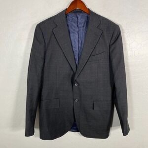 SuitSupply Blazer Mens 40L Slim Navy Blue‎ Lazio Single Breasted Wool Two Button
